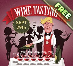 酒吧餐厅传单模板：Wine Tasting flyer